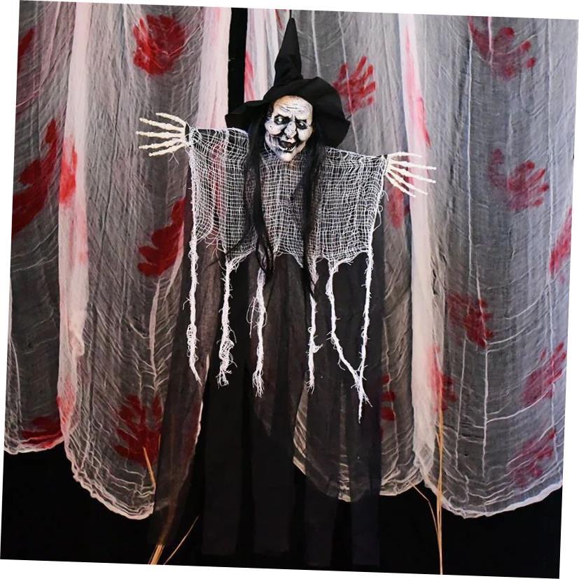 Halloween Movable Hanging Witch Horror Skull Ghost Pendant H