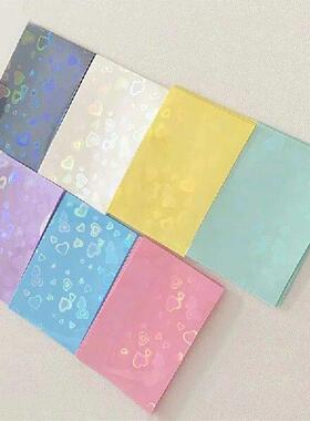 50Pcs Kpop Card Sleeves Card Holder 61*91mm Heart Bling Phot