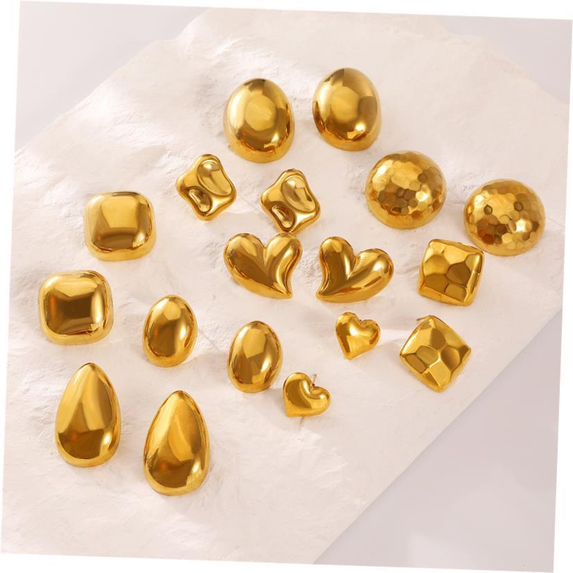 个性耳环饰 Irregular Square Concave convex advanced Earrings