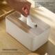 box napkin room tissue paper storage holder 收纳竹盖纸巾盒