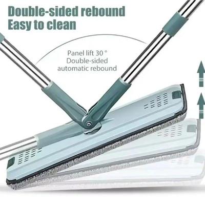 Flat Squeeze Mop with Bucket Hand Free Wringing Floor Cleani