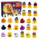 Duck Set Advent Toy Christmas 24pcs Calendar Box Rubber