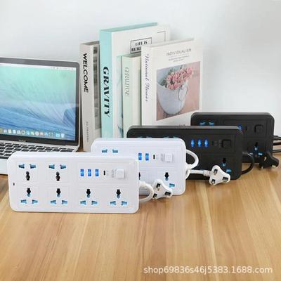 Universal Power Strip Electric Socket 4 6 OUTLETS EU UK US A