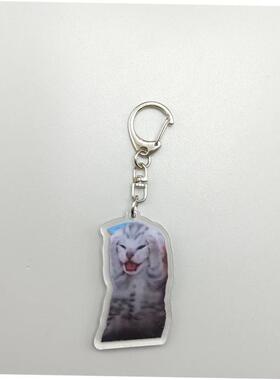 Rambling Goat Huh Cat Meme Keychain Confused Cat Memes Cat S