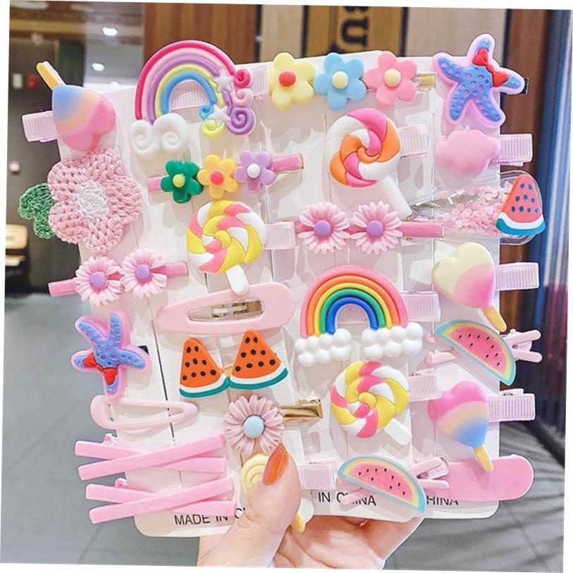 14psc children hair clip side clip cartoon hair accessories