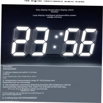 3D LED Digital Alarm Clock Electronic Luminous Night Table