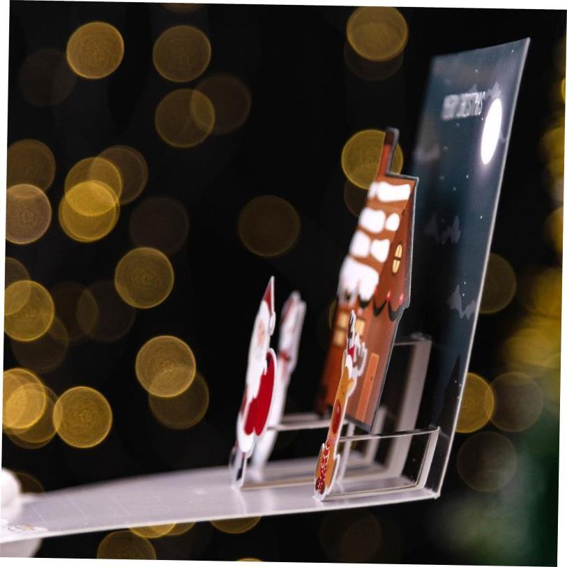 3D stereoscopic greeting card Christmas Holiday card圣诞贺卡