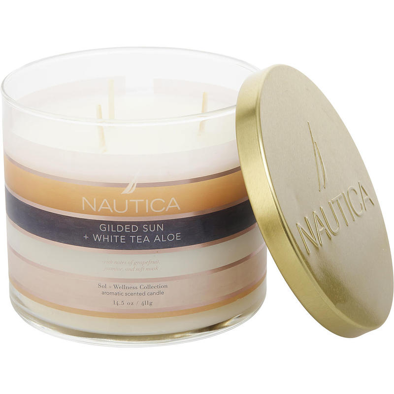 NAUTICA GILDED SUN& WHITE TEA ALOE; CANDLE 14.5 OZ-封面