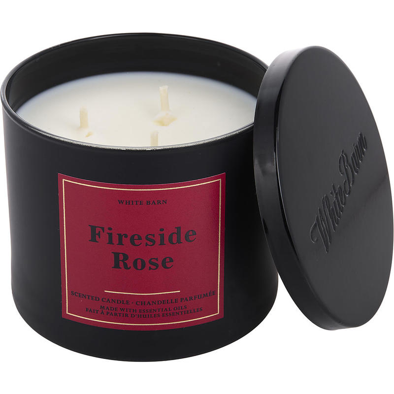 BATH& BODY WORKS; FIRESIDE ROSE SCENTED CANDLE 14.5 OZ