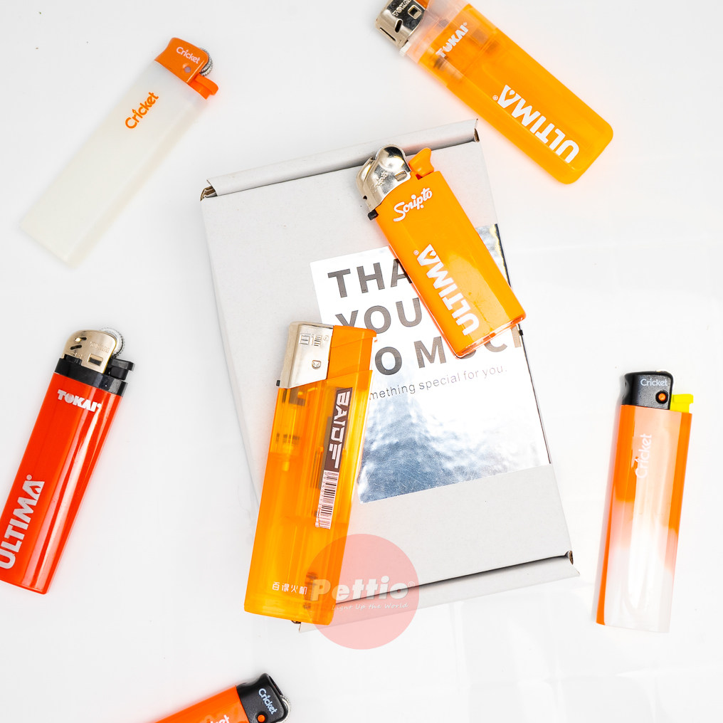 活力橙&middot; 多巴胺打火机个性糖果色草蜢一次性打火机同色系 糖果色