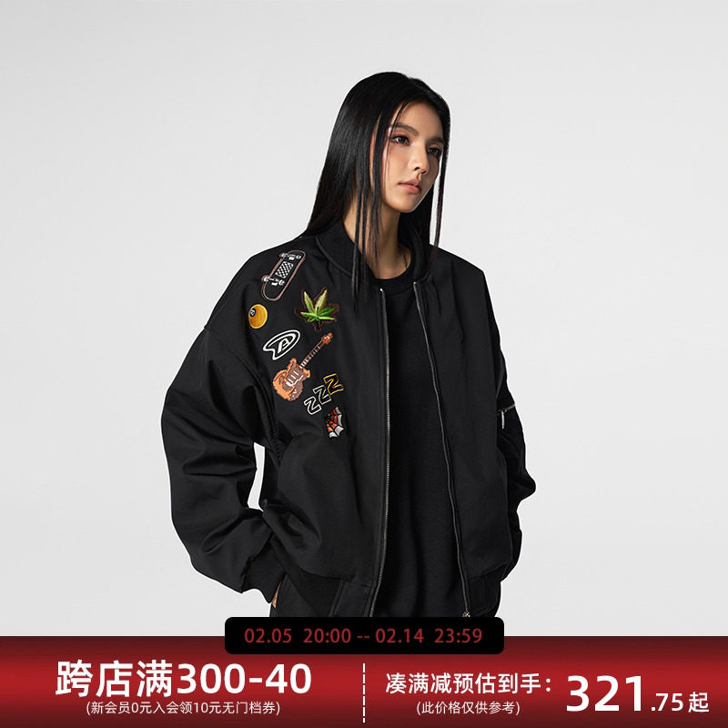 【Achock官方店】徽章刺绣重工飞行员夹克男美式复古百搭外套情侣,男装,夹克,淘宝优惠券,粉丝福利购,淘宝优惠卷