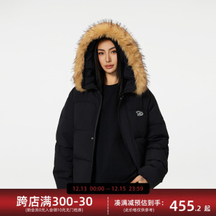 【Achock官方店】90白鸭绒美式毛领连帽羽绒服男女潮牌派克服外套