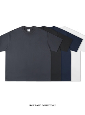 SWAG重磅廓形圆领T恤290g宽松落肩全棉短袖TEE百搭街头男女情侣潮