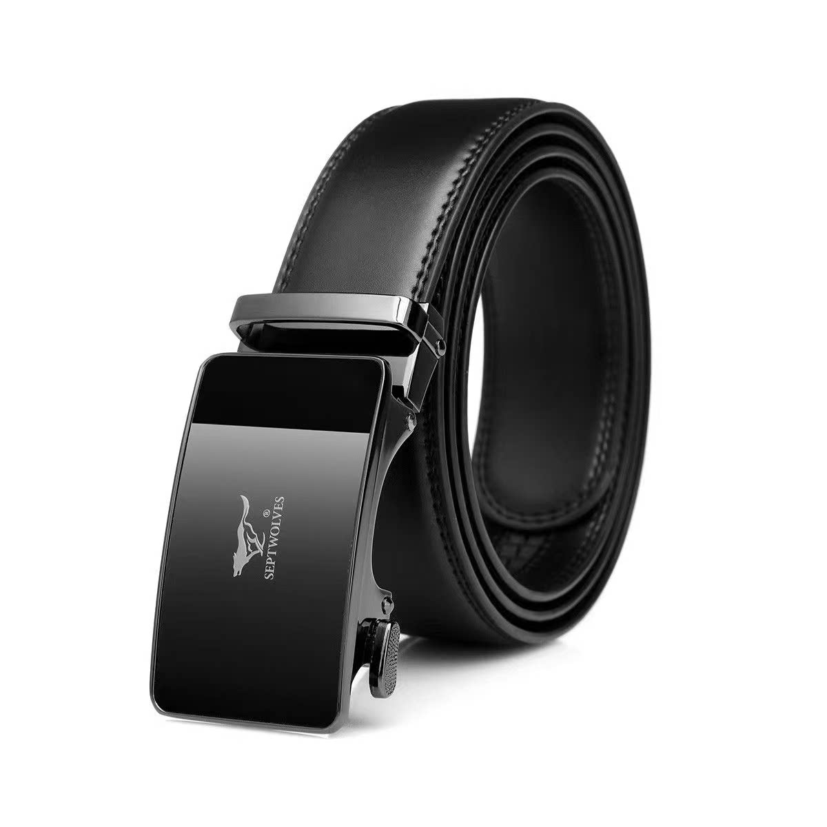 七匹狼皮带男款正品商务新款真皮自动扣腰带休闲裤带节日送男友