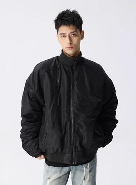 新因素加厚保暖飞行夹克棉服男美式立领冬季灰色潮短款bomber外套