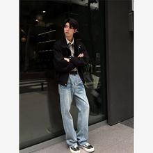 新因素PilotDragon复古cleanfit微喇牛仔裤男水洗做旧休闲长裤