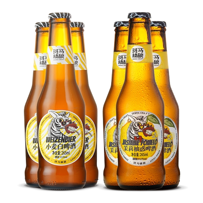 斑马精酿小麦白啤酒265ml*6瓶 进口原料