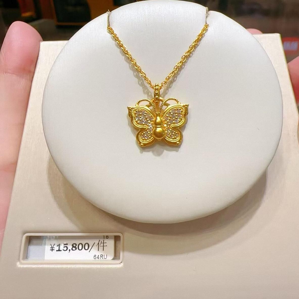 调太幅故宫玲珑花蝶项链