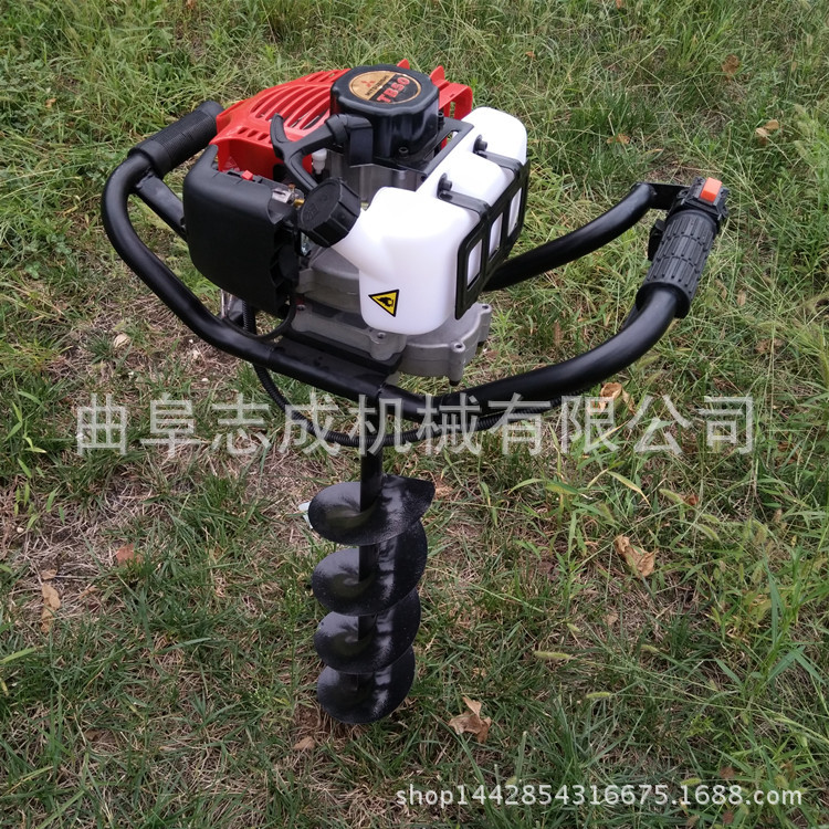 风冷单缸二冲程汽油挖坑机 农用手扶式挖坑机 菜园菜地施肥打孔机