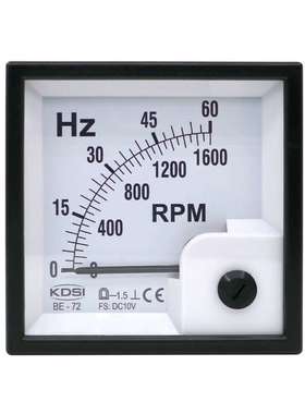 指针式频率+转速表BE-72 DC10V 60Hz+1600RPM 电压输入0-10V