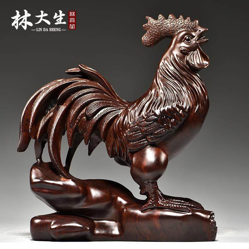 黑檀木雕鸡十二生肖木头鸡摆件客厅电视柜装饰动物工艺品乔迁送礼,畜牧/养殖物资,畜牧/养殖器械,淘宝优惠券,粉丝福利购,淘宝优惠卷