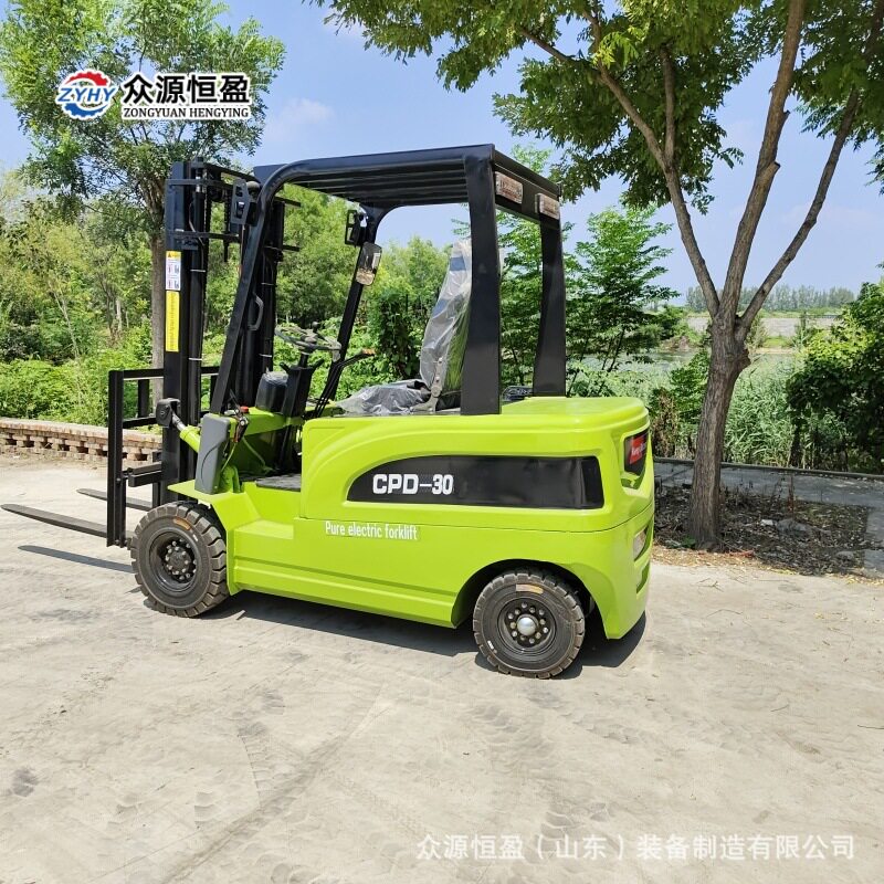 站驾式叉车半电动堆垛机设备 众源机械3吨手动液压堆高车电动叉车