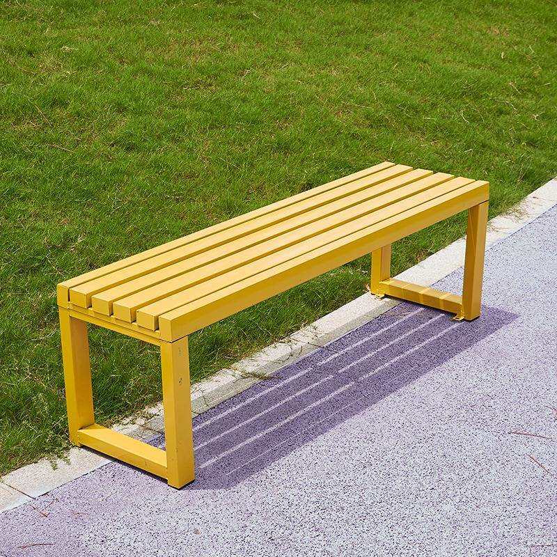 公园座椅长椅靠背成品座椅休闲户外长R*不锈钢桌椅长条凳铁艺户外