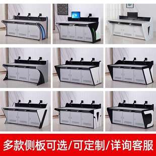 监控操作台指挥中心控制台加厚三联弧形监控室会议桌专用多屏