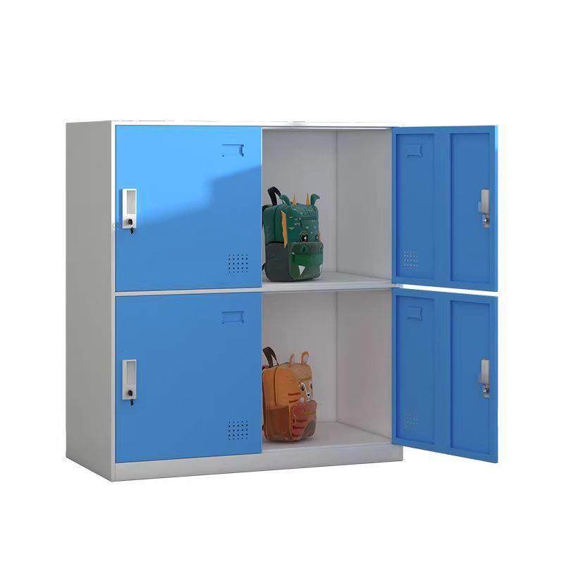 学生书包柜宿舍更衣柜彩色铁皮柜教室收纳文件柜幼儿园带锁存包柜