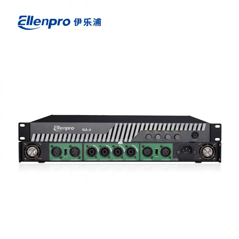 NA-4专业纯后级功放400W*4四通道会议室多媒体多功能厅工程用功放