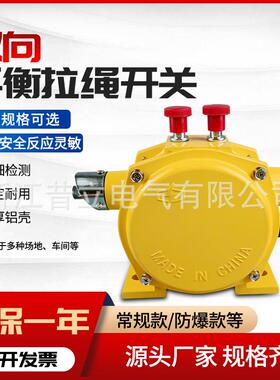 双向平衡拉绳开关手动自动复位型拉线开关KLT2-I型平衡急停开关