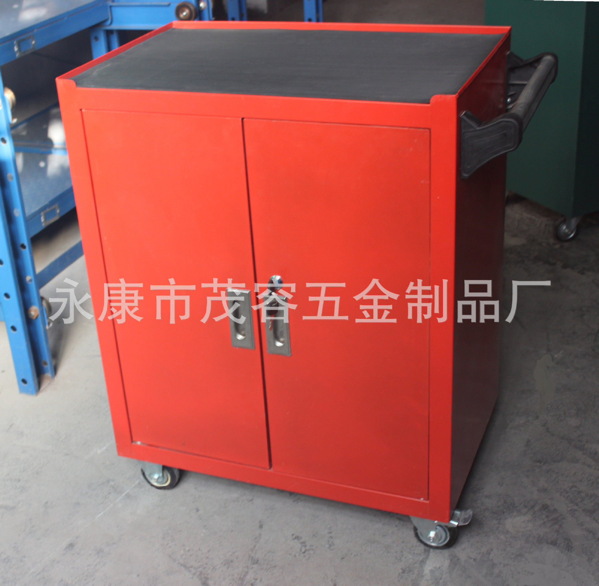 工具柜多功能五金抽屉式双开门重型车间储物柜可移动工具车