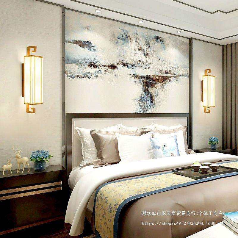 新款装饰电视墙室内壁灯新中式壁灯客厅现代简约卧室床头灯墙上