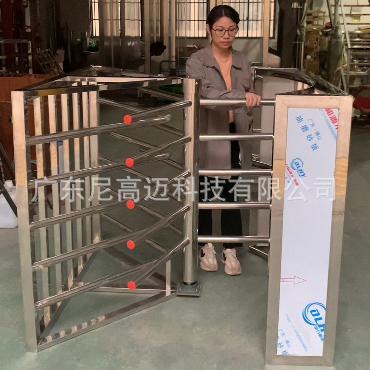 尼高迈现货批发半高转闸通道门 城轨车站广场超市导向自控旋转门