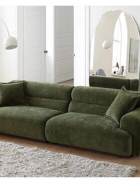 Valley山谷法式复古小户型沙发直排设计师布艺沙发现代简约客厅