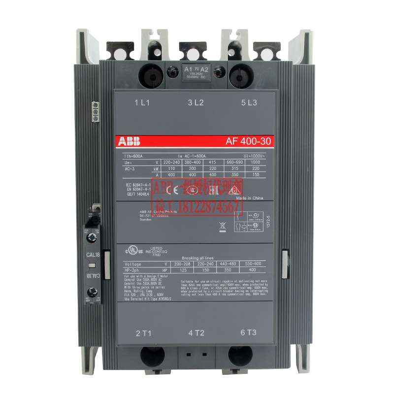 ABB接触器AF400-30-11*100-250V 订货号 1SFL577001R7011