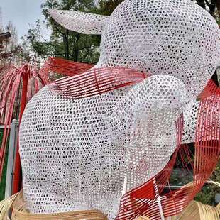 可定染色彩红色竹制品长竹排竹编竹片竹蔑条竹条花艺装饰婚庆新款