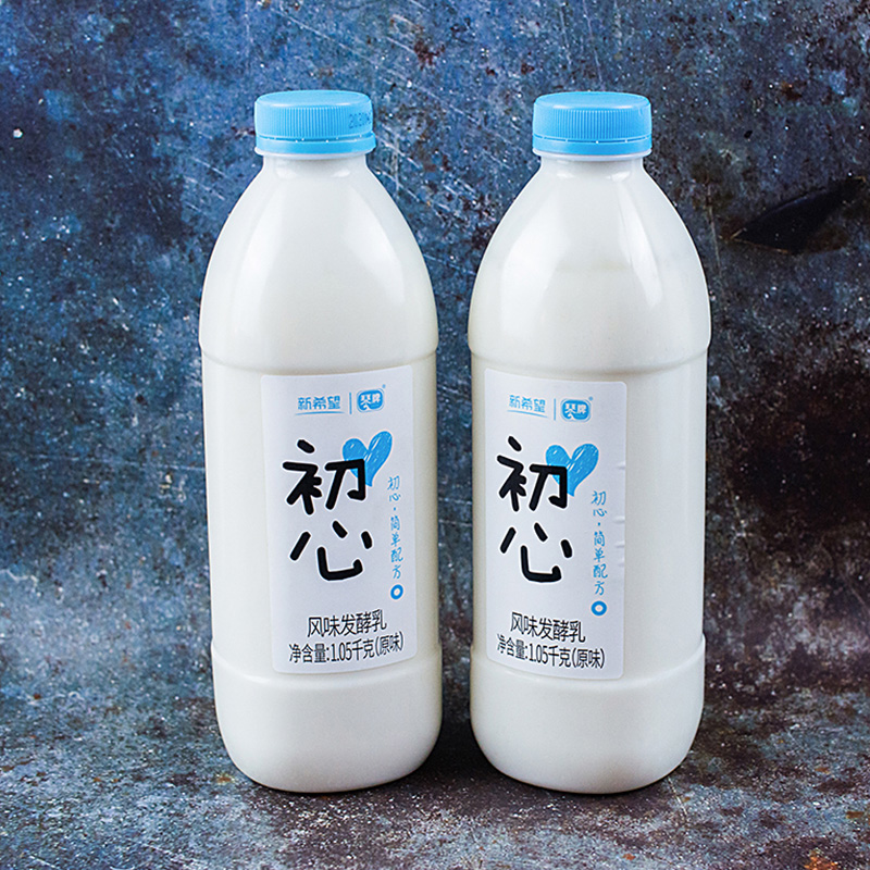 新希望琴牌初心酸奶1.05kg/桶低温酸牛奶生牛乳发酵乳营养早餐奶