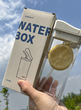 出日本comika原单 自留推荐！便携吸管冷饮杯日式果汁盒随手水壶