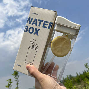 出日本comika原单 自留推荐!便携吸管冷饮杯日式果汁盒随手水壶