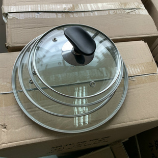 日本聪明盖家用硅胶锅盖钢化玻璃盖子炒锅平底锅盖26/28/30cm通用