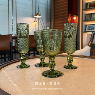 中古酒杯真的超有质感！波西米亚酒具欧式复古高脚杯红酒杯香槟杯