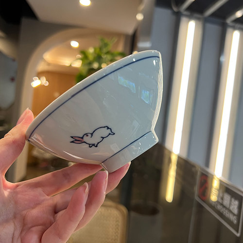 陶瓷餐具碗三角斗笠碗斗形吃饭碗