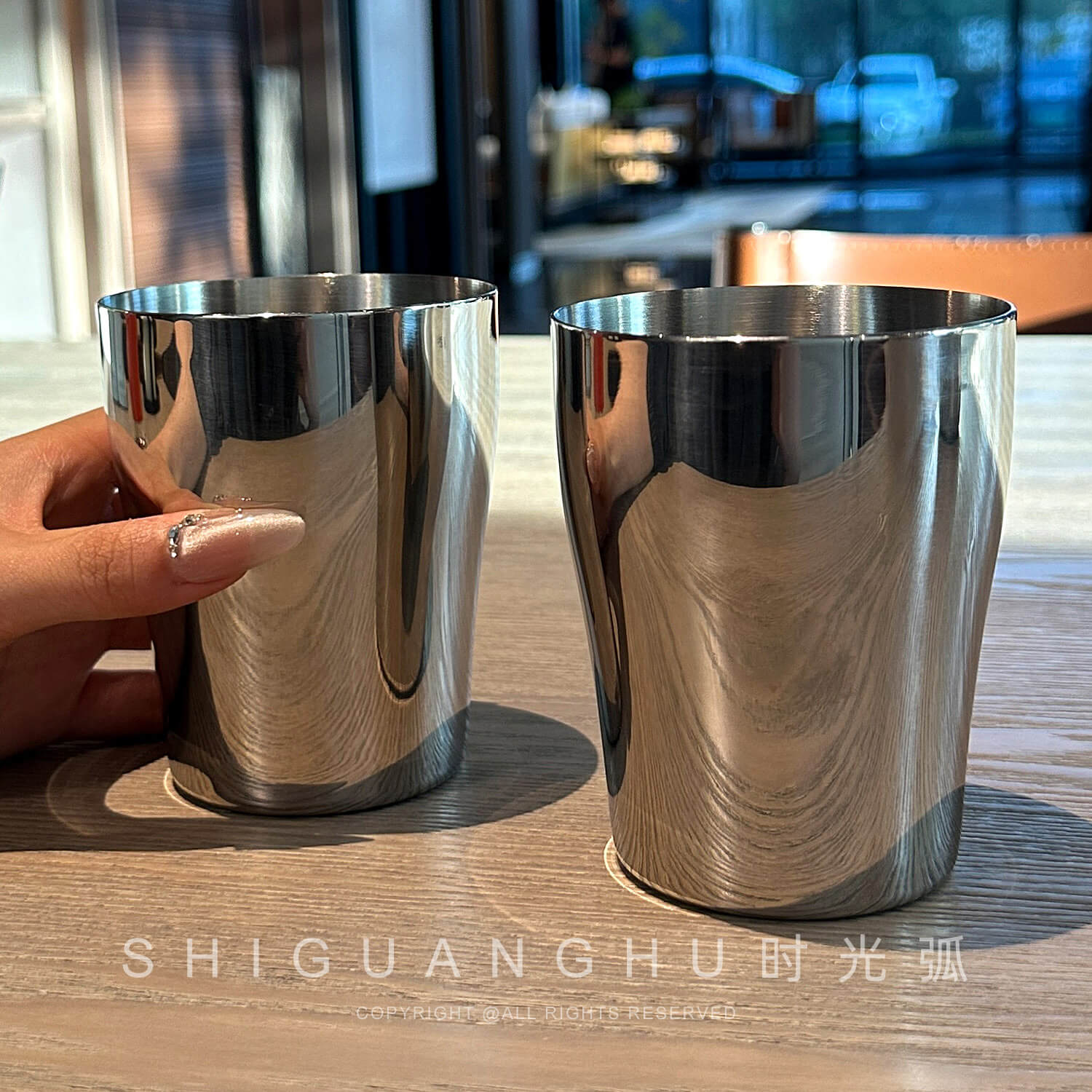 老板娘自用轻奢！工业风316不锈钢杯啤酒杯ins果汁杯防摔随手杯子