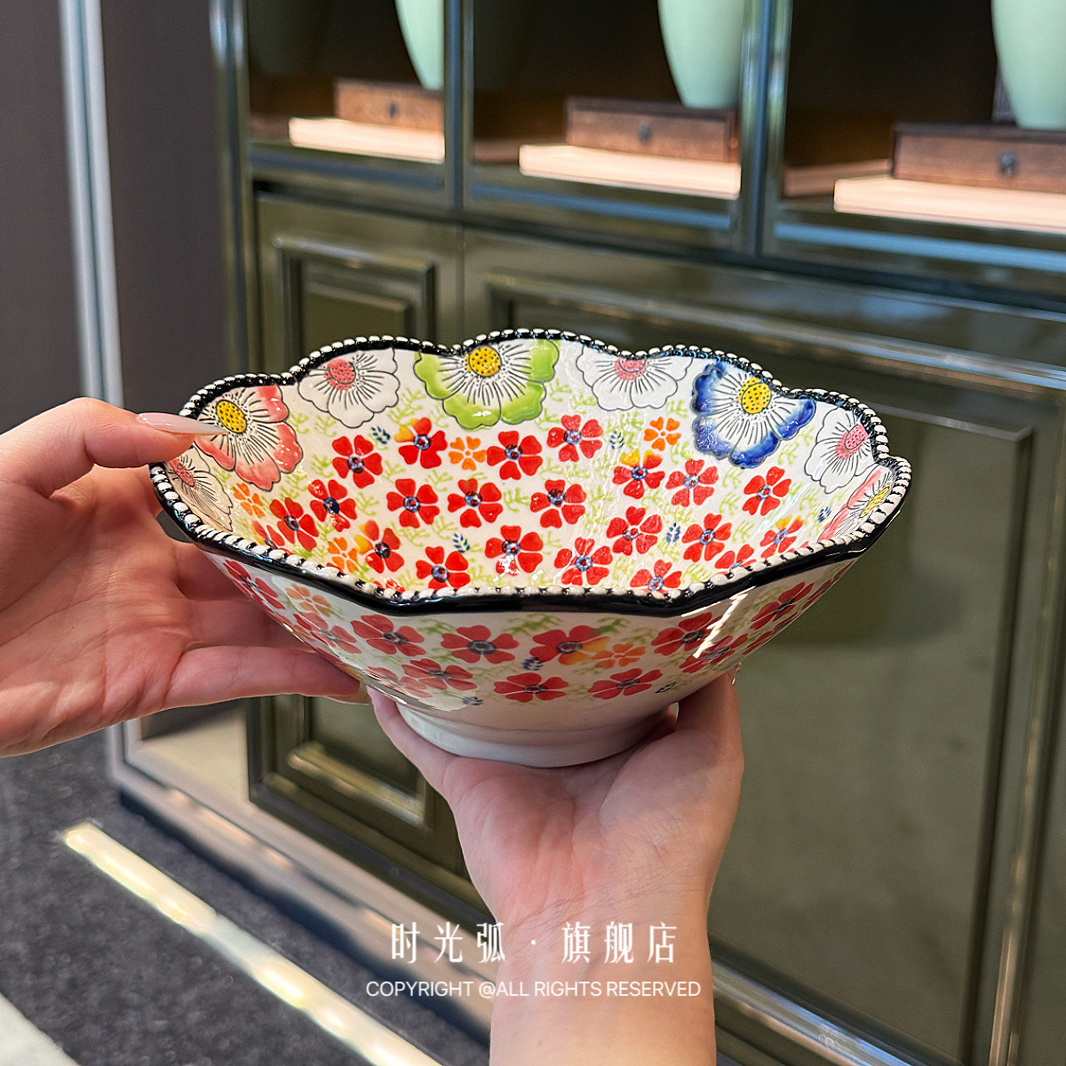 波兰手绘陶瓷餐具碗汤碗面碗大碗图片