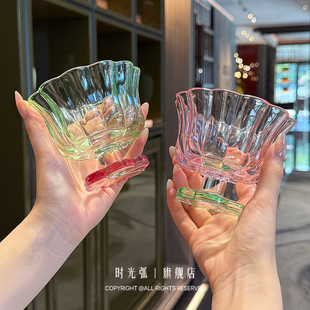 中古酒杯系列｜时光弧｜甜品杯玻璃杯高脚杯少女心小酒杯威士忌杯