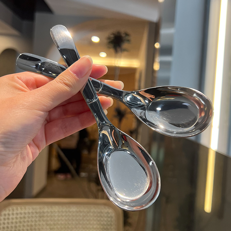 质感316不锈钢勺子家用长柄汤匙