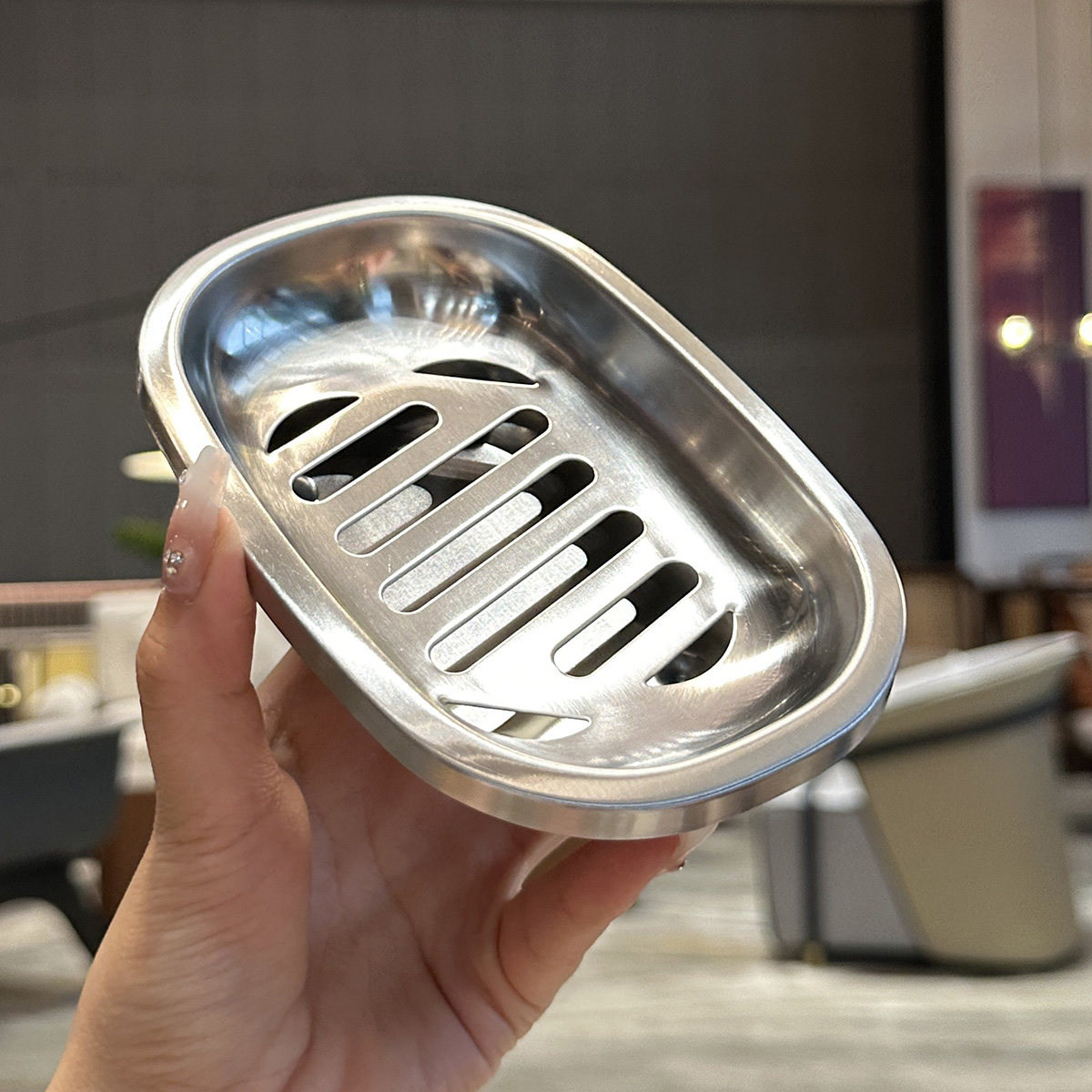品质真赞!出德国肥皂盒!防滑可滤水!304不锈钢香皂盒防摔洗脸