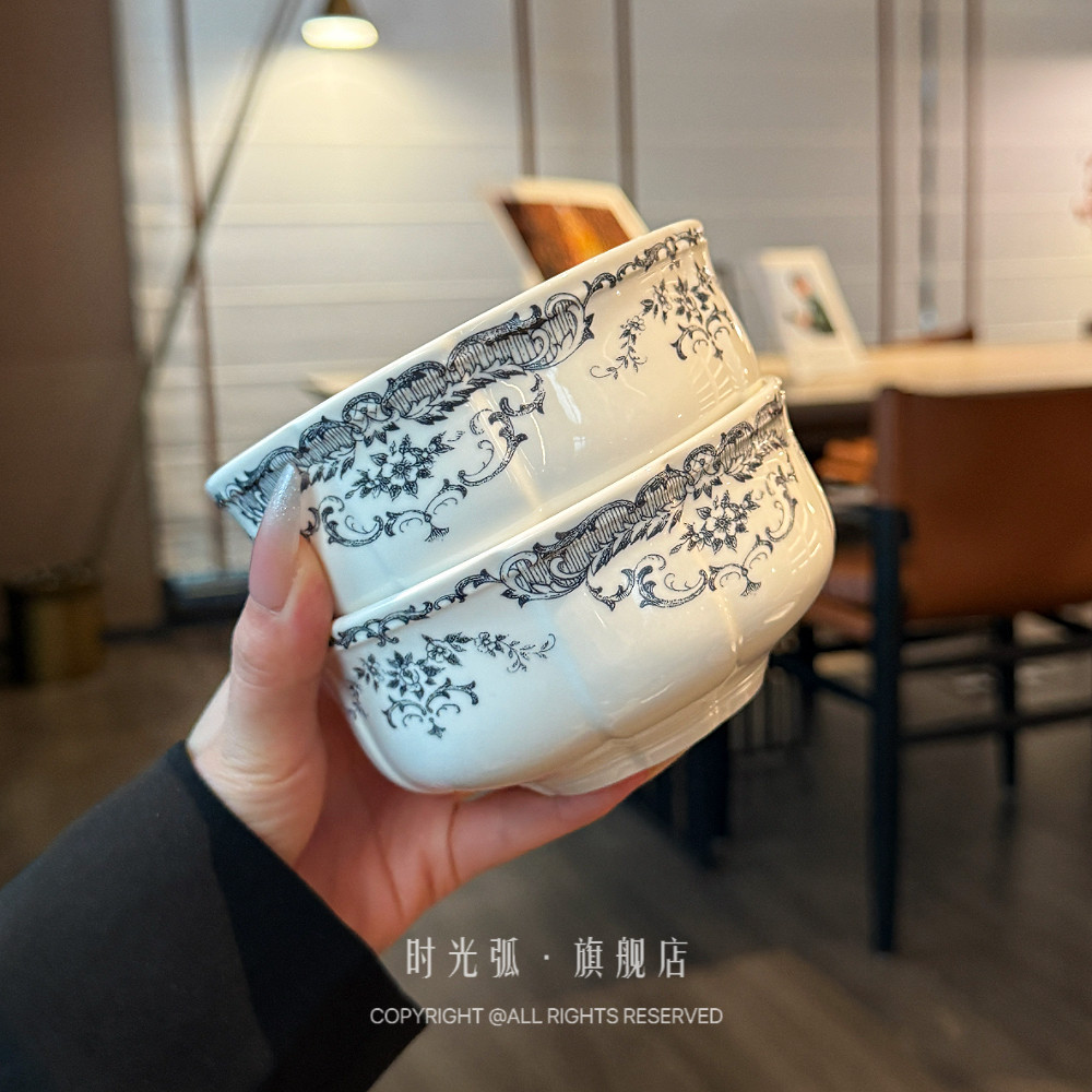 【老板娘自留】法式复古玫瑰花甜品碗米饭碗好看的早餐碗小汤碗,餐饮具,碗,淘宝优惠券,粉丝福利购,淘宝优惠卷