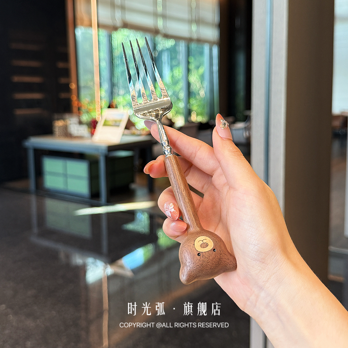 304不锈钢儿童安全卡通水果叉